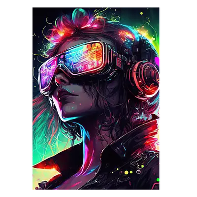 Фото на холсте digital girl, размера 50x70