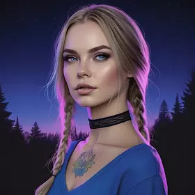 «Яркий образ с татуировками»