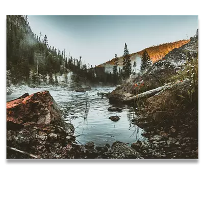 Фото на холсте горное озеро, размера 80x60