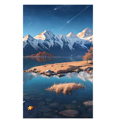 Фото на холсте рисунок озера, размера 20x30