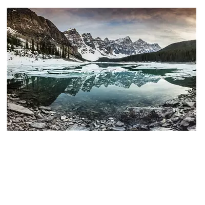 Фото на холсте зимнее озеро, размера 90x60