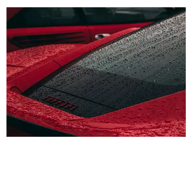 **фото на холсте красный феррари 40х30 см под дождем**