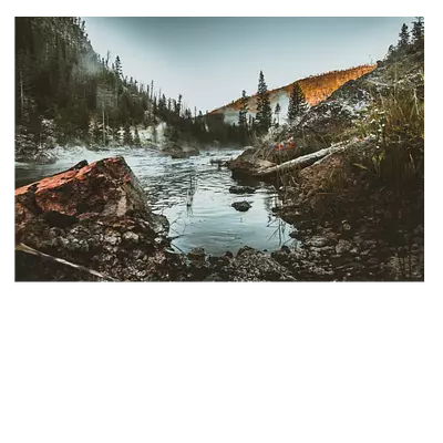 Фото на холсте горное озеро, размера 75x50