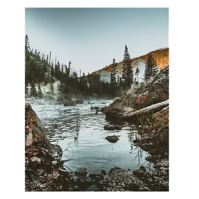 Фото на холсте горное озеро, размера 40x50