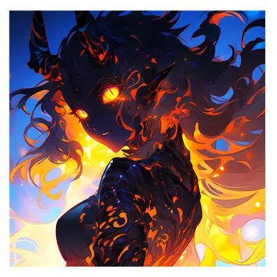 Фото на холсте demonic girl, размера 100x100