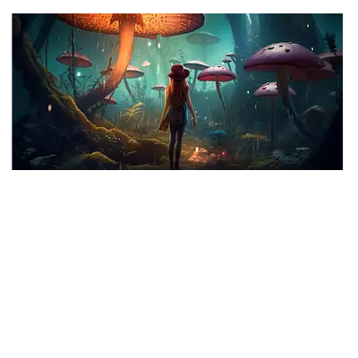 Фото на холсте девушка в сказке, размера 80x40