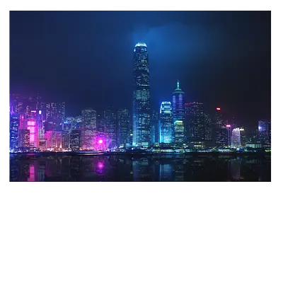 Фото на холсте ночной город, размера 120x80