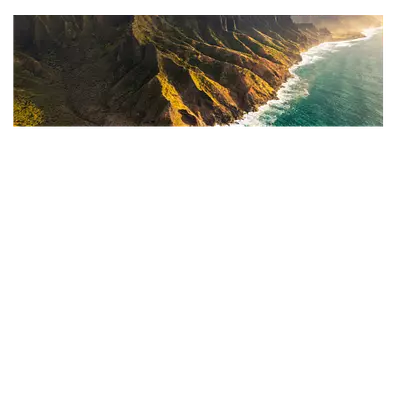 Фото на холсте берег зеленого острова, размера 90x30