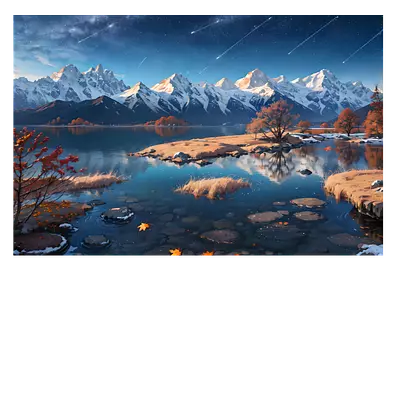 Фото на холсте рисунок озера, размера 90x60