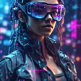 «Киберпанк-хакер в VR»