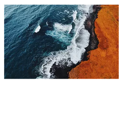 Фото на холсте волны, размера 75x50