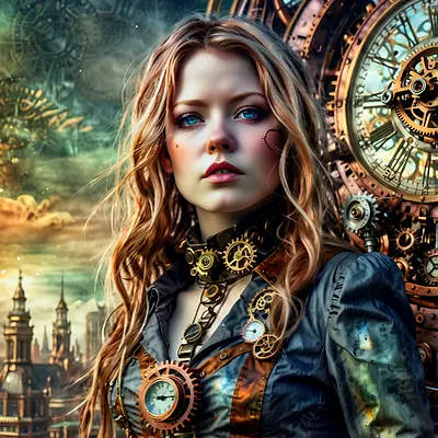 «Steampunk Time Voyager Art»