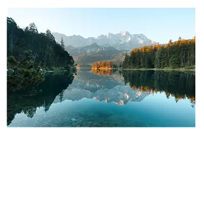 Фото на холсте озеро с горами, размер 45 x 30 см