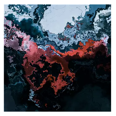 Фото на холсте абстракция краски, размера 60x60