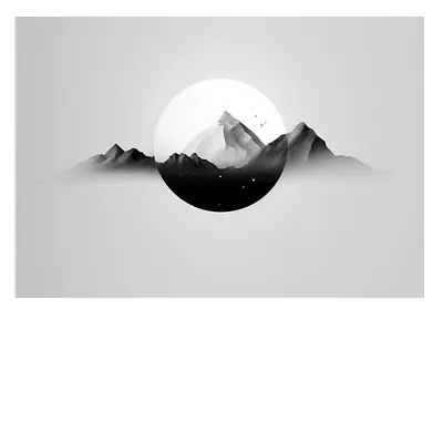 Фото на холсте абстракция гор, размера 100x70