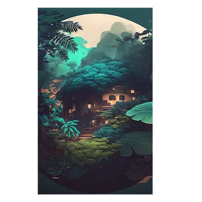 Фото на холсте круглый арт природы, размера 20x30