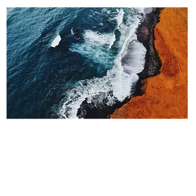 Фото на холсте волны 30х20 см.