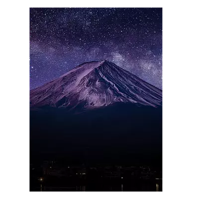 Фото на холсте гора со звёздами, размера 30x40