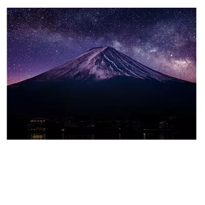 Фото на холсте гора со звёздами, размера 70x50