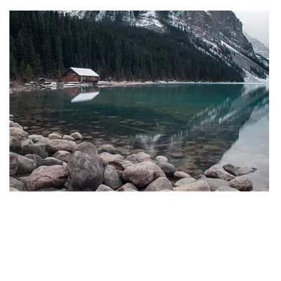 Фото на холсте домик у озера, размера 70x50