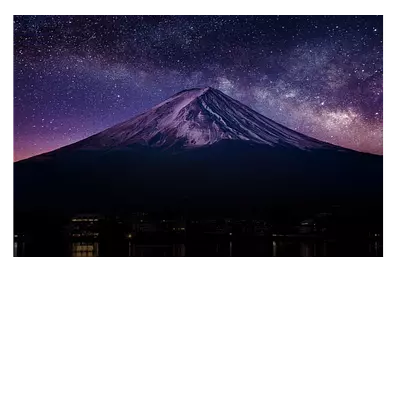 Фото на холсте гора со звёздами, размера 120x80