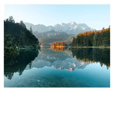 Картина на холсте озеро с горами, 50х40 см