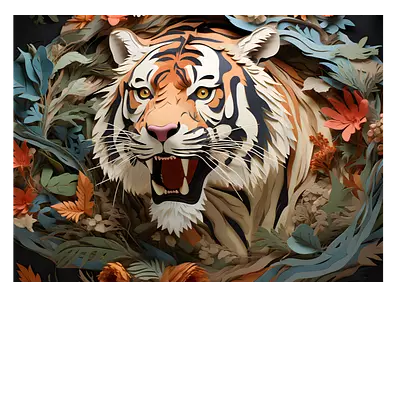 Картина на холсте «тигр» 40х30 см.