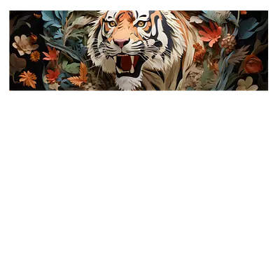 Фото на холсте тигр, размера 120x40