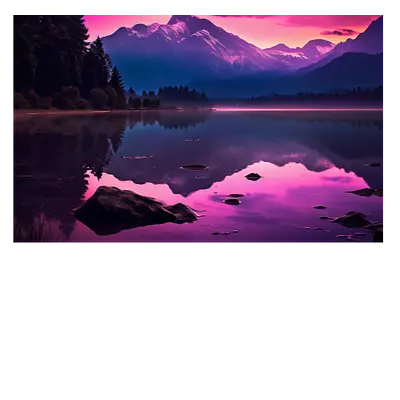 Фото на холсте фиолетовое озеро 30х20