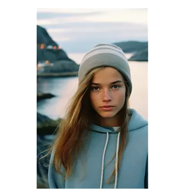 Фото на холсте девушка у озера, размера 20x30