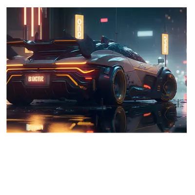 Фото на холсте футуристическое авто, размера 70x50