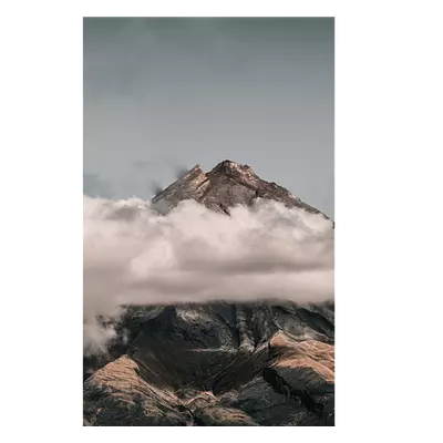 Фото на холсте горы в облаках, размера 20x30