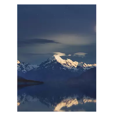 Фото на холсте луна над горами, размера 60x80