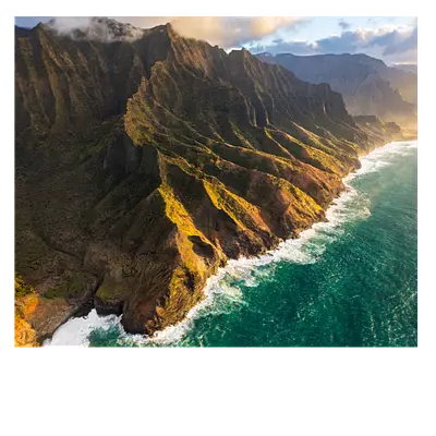 Фото на холсте берег зеленого острова, размера 60x50