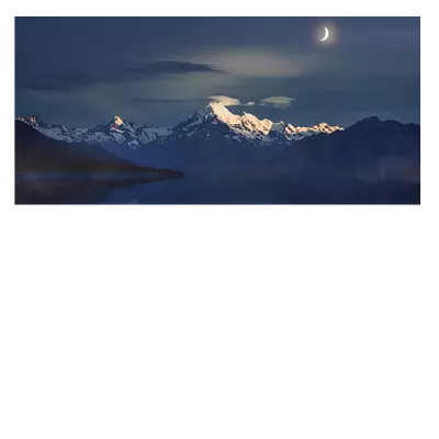 Фото на холсте луна над горами, размера 60x30
