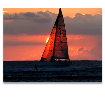 Фото на холсте яхта, размера 80x60