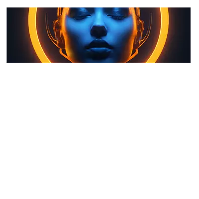 Фото на холсте девушка с нимбом, размера 90x30