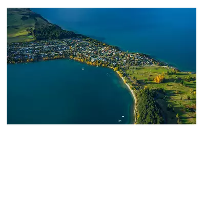 Фото на холсте поселок на перешейке. размер 30 x 20 см.