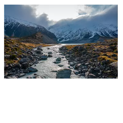Фото на холсте горная река, размера 90x60