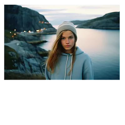 Фото на холсте девушка у озера, размера 90x60