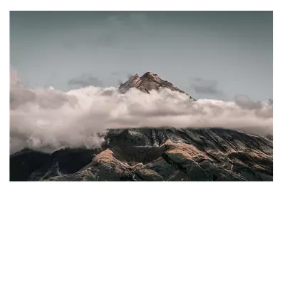 Фото на холсте горы в облаках, размера 75x50