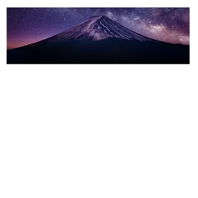 Фото на холсте гора со звёздами, размера 120x40