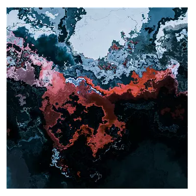 Фото абстракция краски на композитной панели 40x40