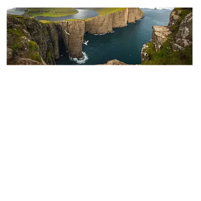 Фото на холсте фьорд, размера 120x40