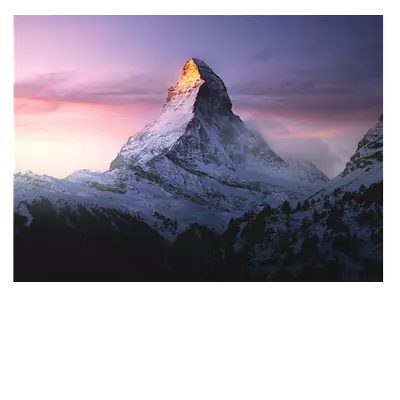 Фото на холсте горный пик 40х30 см.