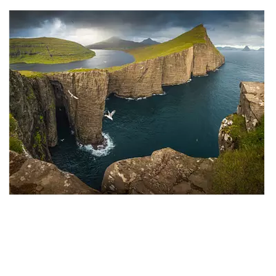 Фото на холсте фьорд, 40х30 см, до 220 символов