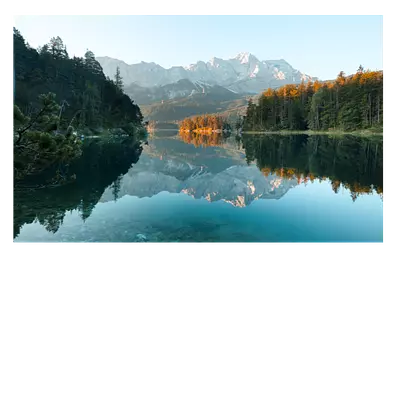 Картина на холсте озеро с горами 30х20 см.