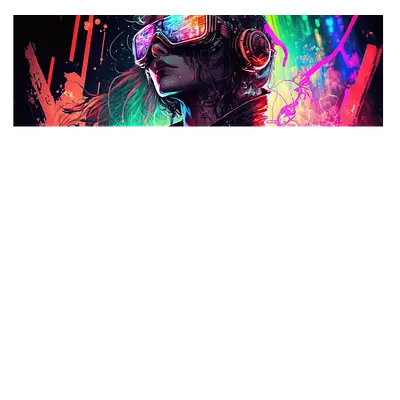 Фото на холсте digital girl, размера 90x30