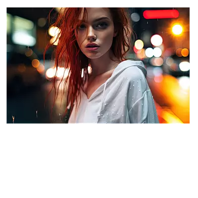 Стильный и современный фото на холсте девушка в ночном городе 45х30 см.