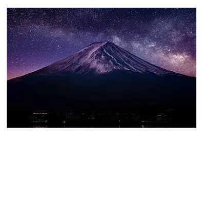 Фото на холсте гора со звёздами 45 x 30 см